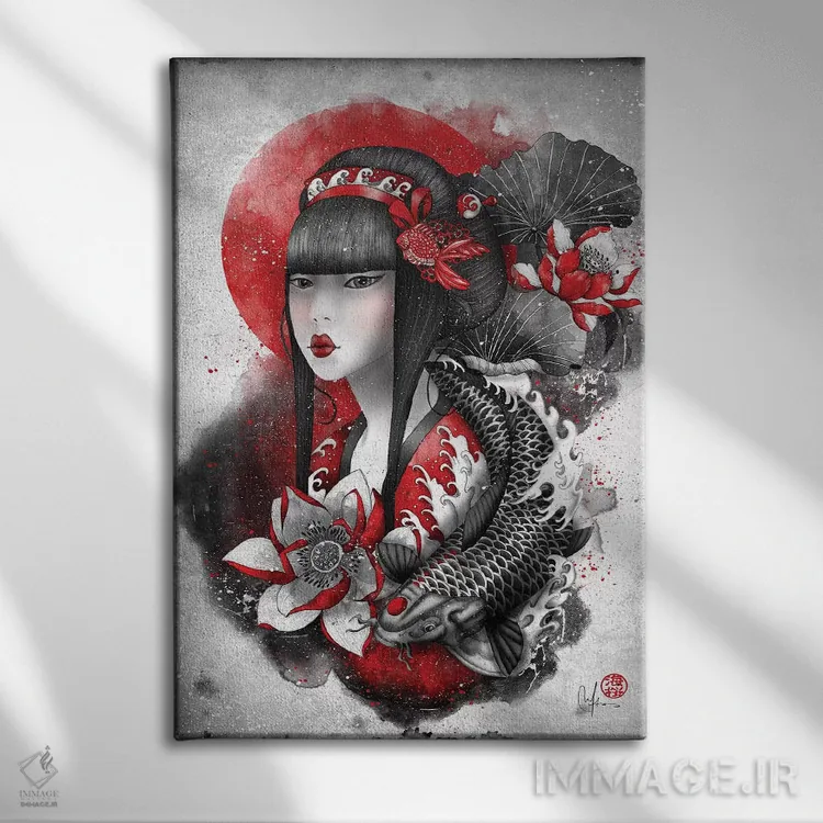 تابلو دکوراتیو میزو اثر مارین لوپ - نمای روبهرو روی دیوار