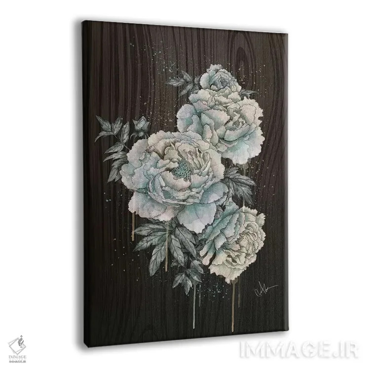 تابلو دکوراتیو جنگل پیونی اثر مارین لوپ - نمای پرسپکتیو محصول