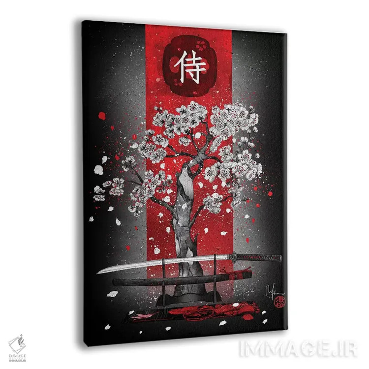 تابلو دکوراتیو سامورایی اثر مارین لوپ - نمای پرسپکتیو محصول