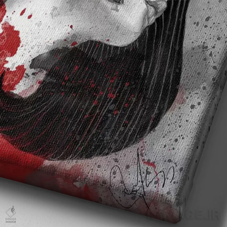 تابلو دکوراتیو روح های کاغذی اثر مارین لوپ - نمای نزدیک بافت بوم