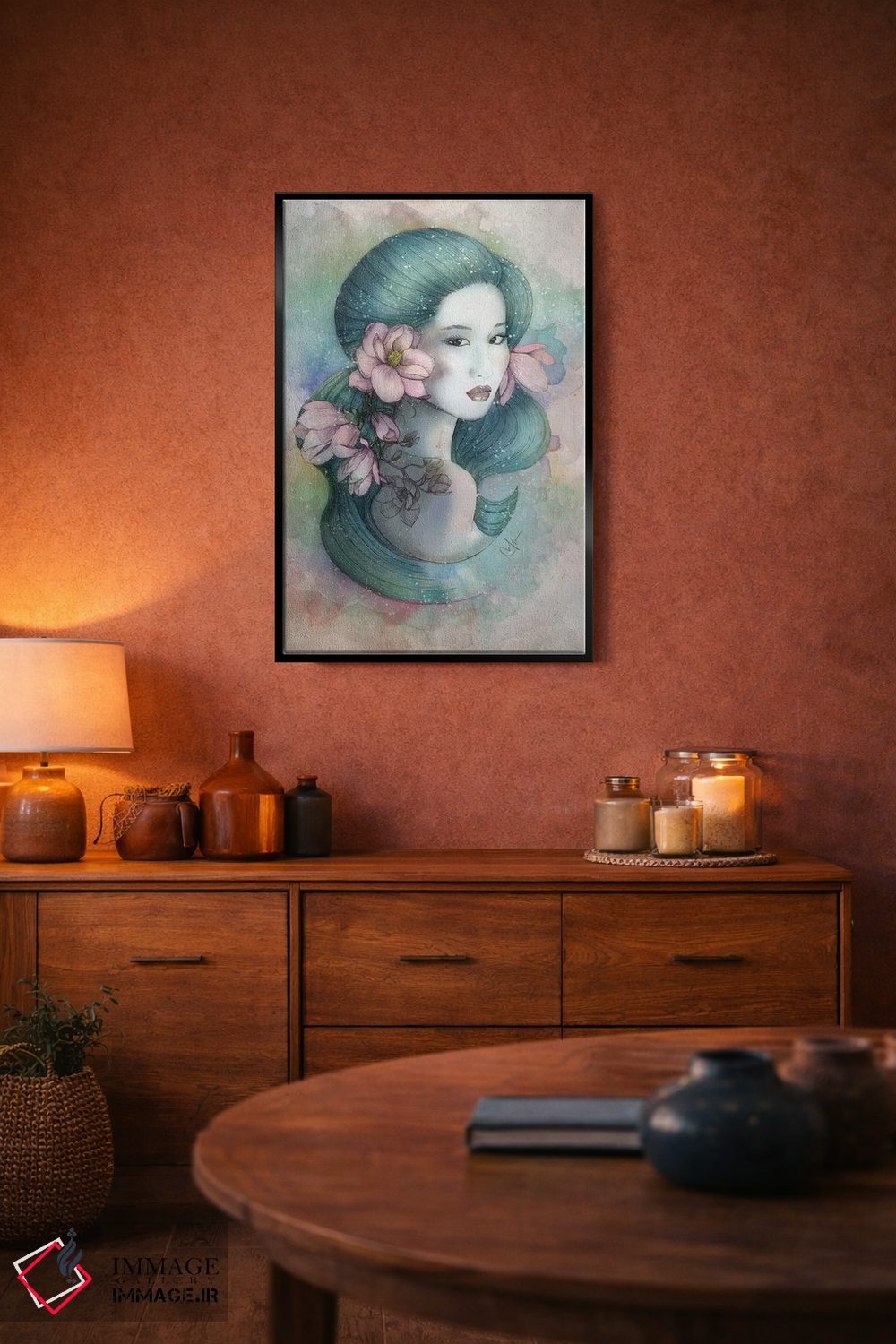 تابلو دکوراتیو ماگنولیاها در غروب اثر مارین لوپ - D6B