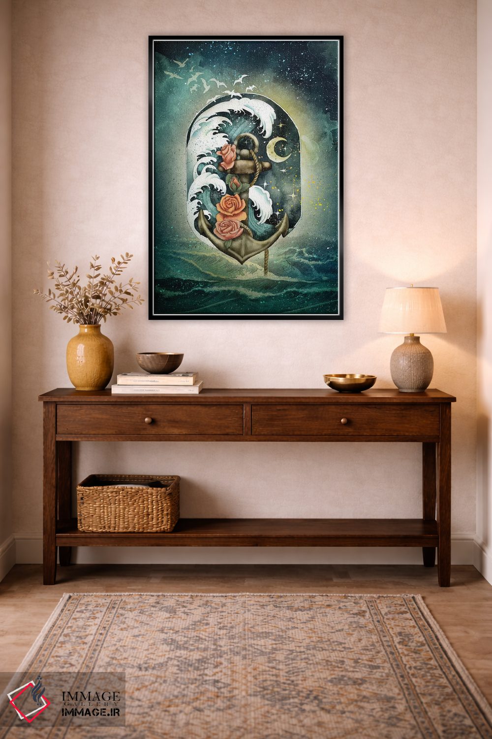 تابلو دکوراتیو هدایت میان موج ها و ستارگان اثر مارین لوپ - D5B