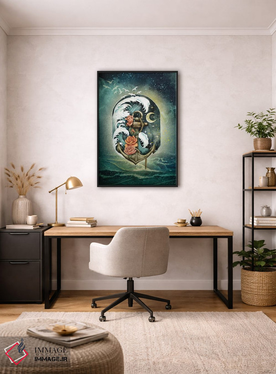 تابلو دکوراتیو هدایت میان موج ها و ستارگان اثر مارین لوپ - D4B