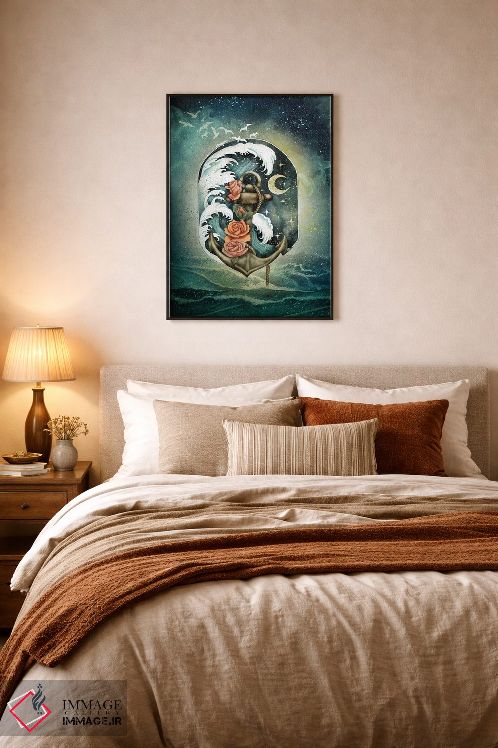 تابلو دکوراتیو هدایت میان موج ها و ستارگان اثر مارین لوپ - D6B