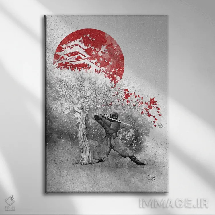 تابلو دکوراتیو جنگجو و باد اثر مارین لوپ - نمای روبهرو روی دیوار