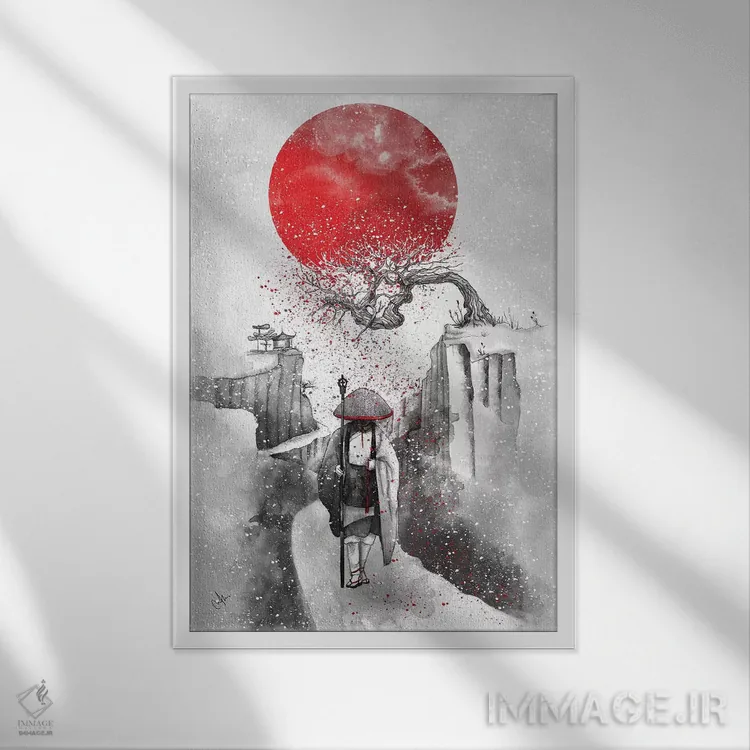 تابلو دکوراتیو سفر اثر مارین لوپ - نمای قابدار سفید