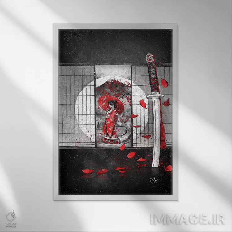 تابلو دکوراتیو انتظار اثر مارین لوپ - نمای قابدار سفید