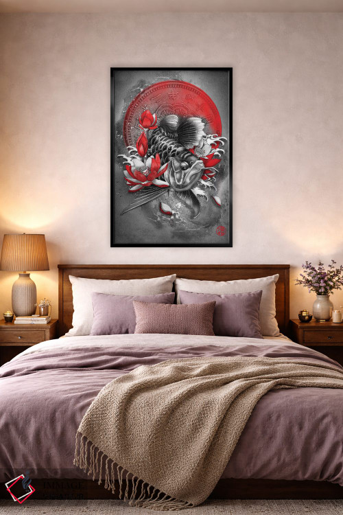 تابلو دکوراتیو ماهی آروانا اثر مارین لوپ - D3B