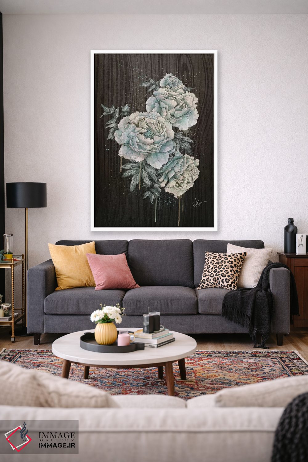 تابلو دکوراتیو جنگل پیونی اثر مارین لوپ - D1W