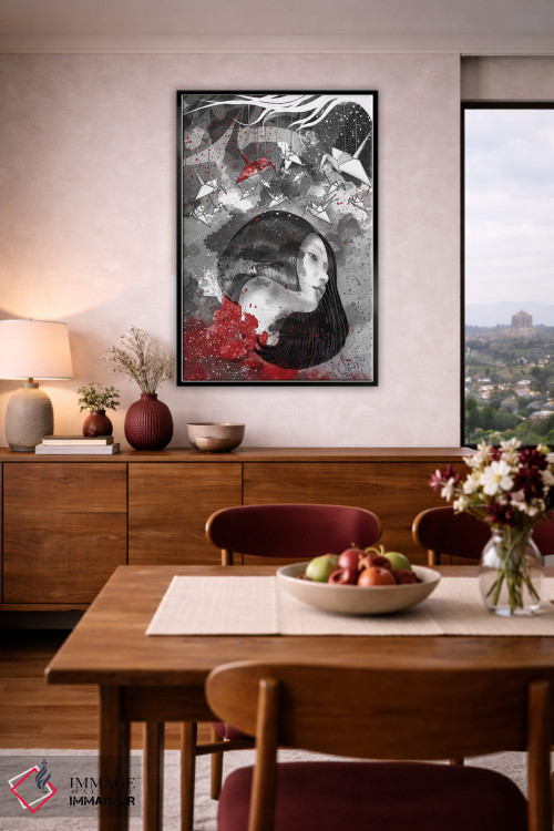 تابلو دکوراتیو روح های کاغذی اثر مارین لوپ - D5B