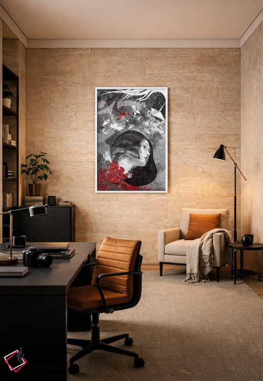 تابلو دکوراتیو روح های کاغذی اثر مارین لوپ - D6W