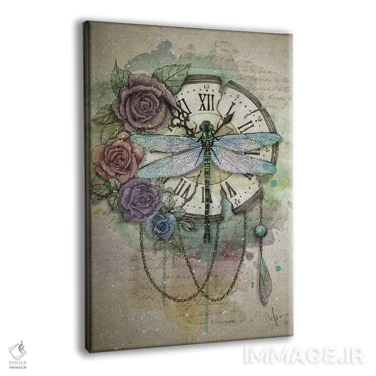 تابلو دکوراتیو زمان می گذرد اثر مارین لوپ - نمای پرسپکتیو محصول