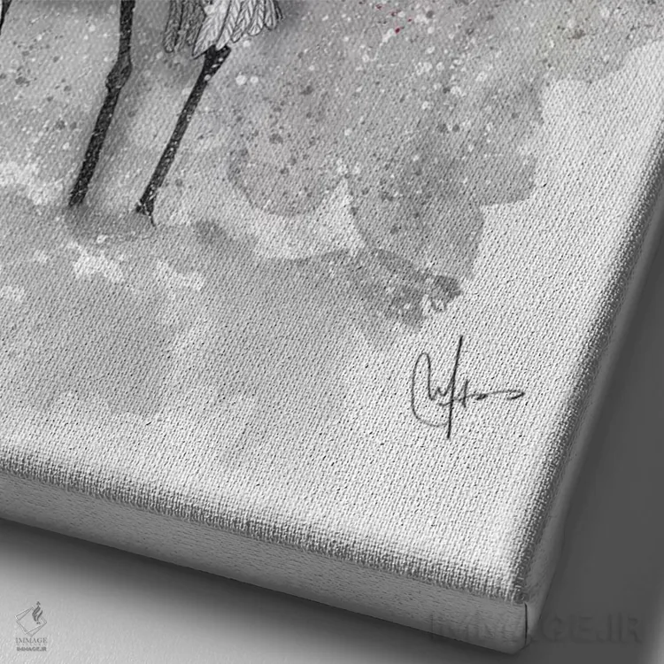 تابلو دکوراتیو تسورو اثر مارین لوپ - نمای نزدیک بافت بوم