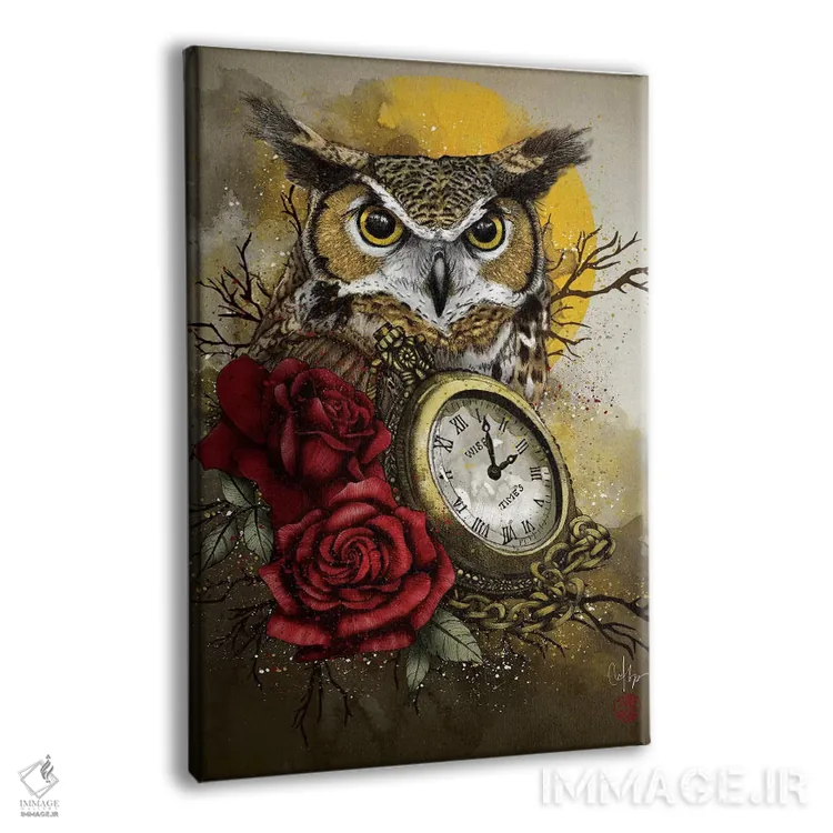 تابلو دکوراتیو زمان خردمند است اثر مارین لوپ - نمای پرسپکتیو محصول