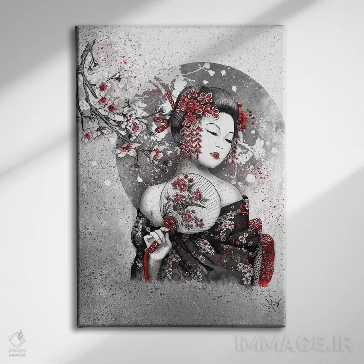 تابلو دکوراتیو زیر گل ها اثر مارین لوپ - نمای روبهرو روی دیوار