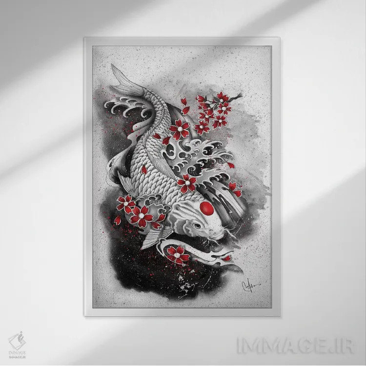 تابلو دکوراتیو کوی سفید اثر مارین لوپ - نمای قابدار سفید
