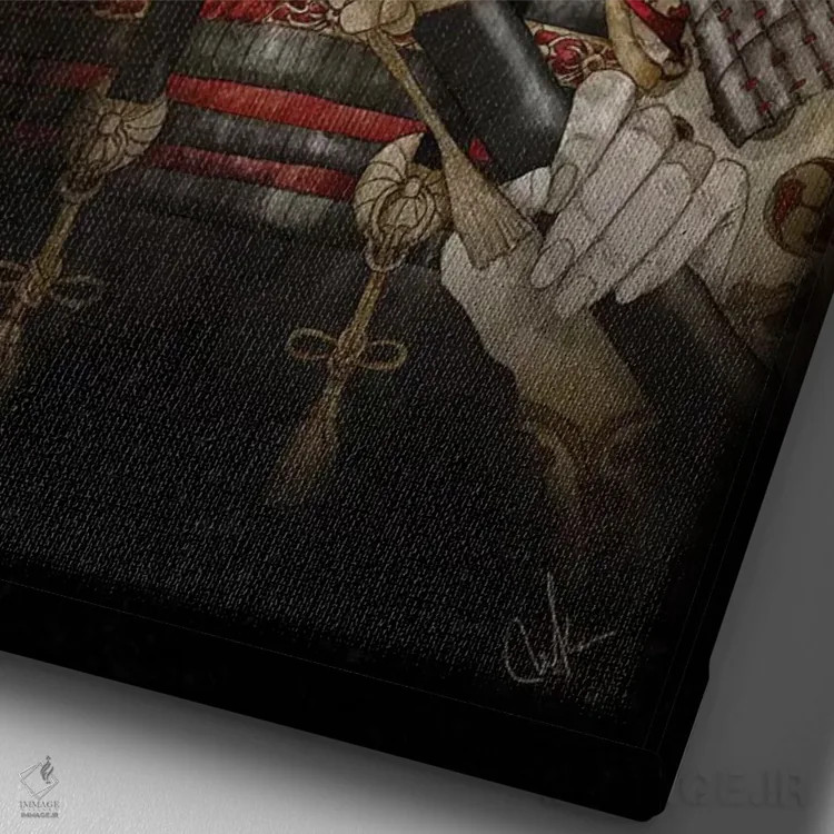 تابلو دکوراتیو یانونه اثر مارین لوپ - نمای نزدیک بافت بوم