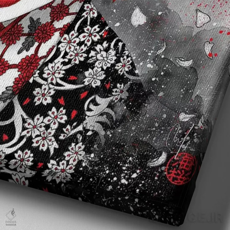 تابلو دکوراتیو سکوت طلاست اثر مارین لوپ - نمای نزدیک بافت بوم