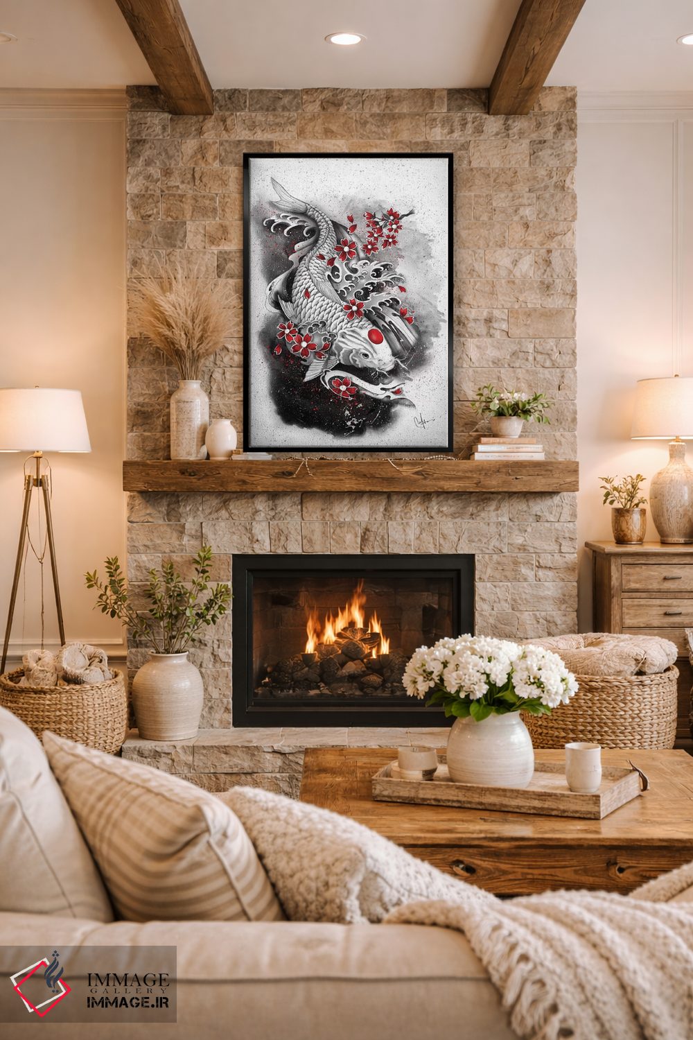 تابلو دکوراتیو کوی سفید اثر مارین لوپ - D1B