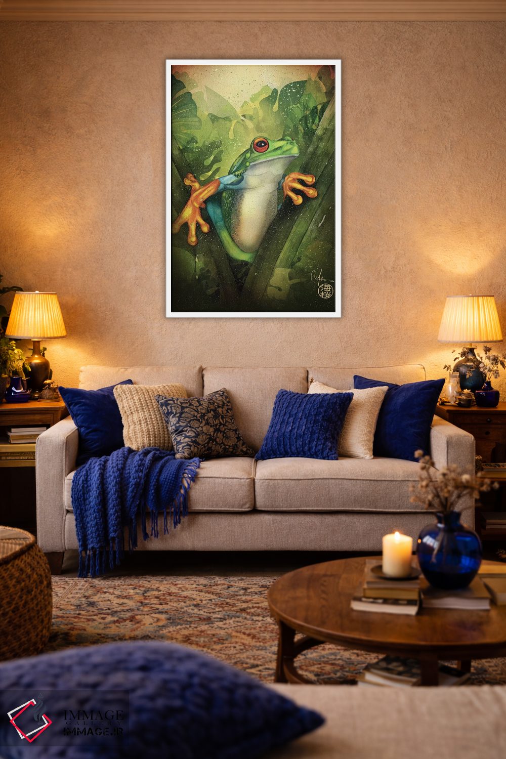 تابلو دکوراتیو قورباغه اثر مارین لوپ - D2W