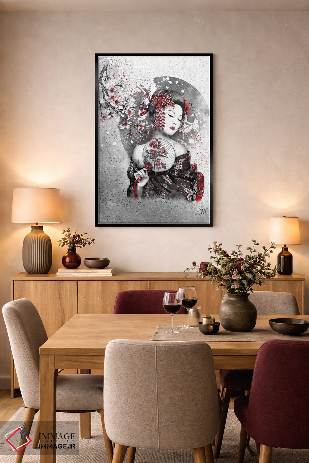 تابلو دکوراتیو زیر گل ها اثر مارین لوپ - D4B