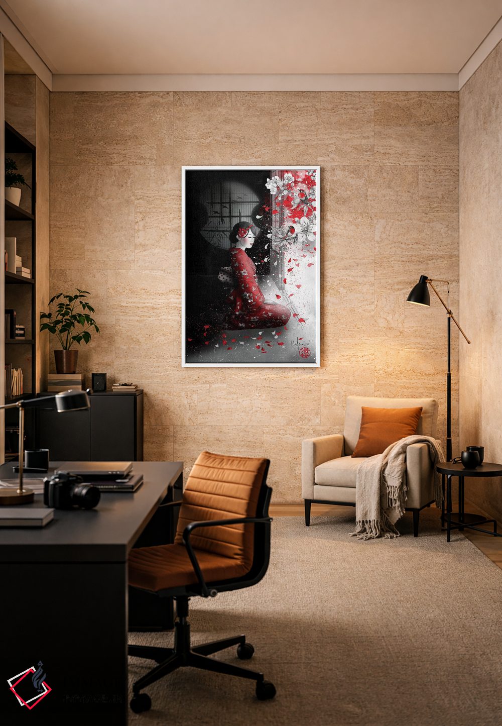 تابلو دکوراتیو شعر پرندگان اثر مارین لوپ - D6W