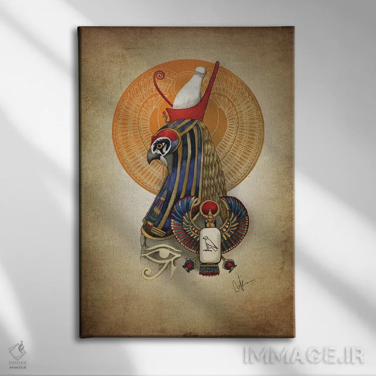 تابلو دکوراتیو هوروس اثر مارین لوپ - نمای روبهرو روی دیوار