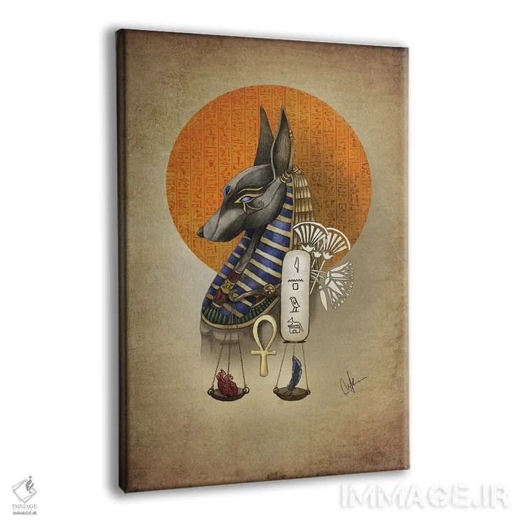 تابلو دکوراتیو آنوبیس اثر مارین لوپ - نمای پرسپکتیو محصول