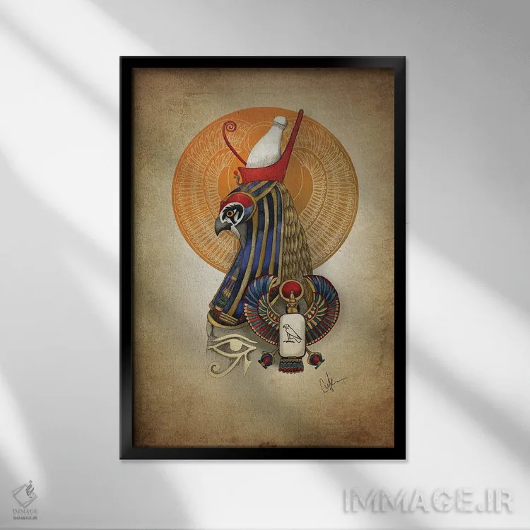 تابلو دکوراتیو هوروس اثر مارین لوپ - نمای قابدار مشکی