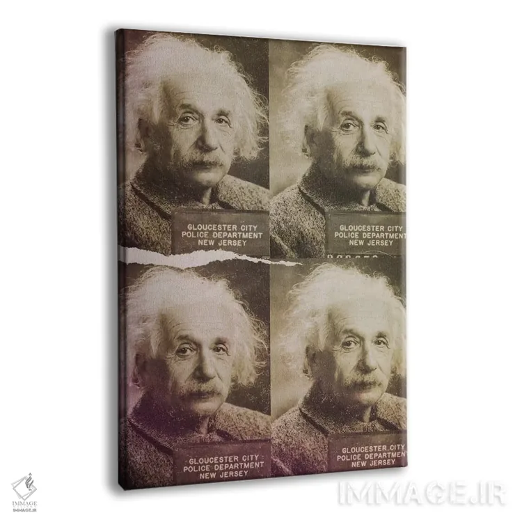 تابلو دکوراتیو آلبرت اینشتین اثر فایو بای فایو کالکتیو - نمای پرسپکتیو محصول