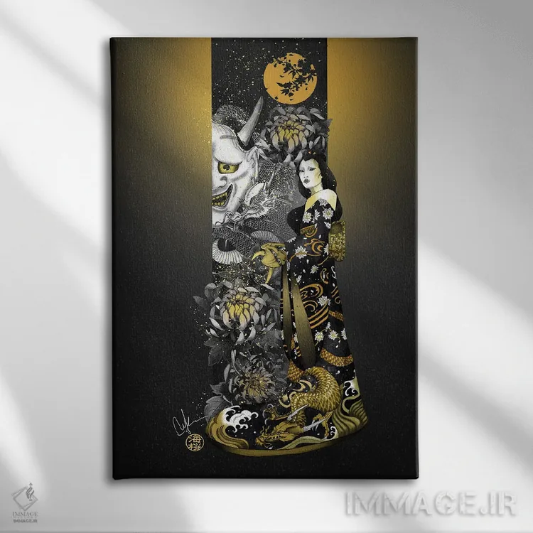 تابلو دکوراتیو مصمم و بی باک اثر مارین لوپ - نمای روبهرو روی دیوار