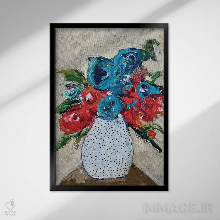 تابلو دکوراتیو شکوفه های ماه ژوئیه اثر ملانی سان شاین آندروود - نمای قابدار مشکی