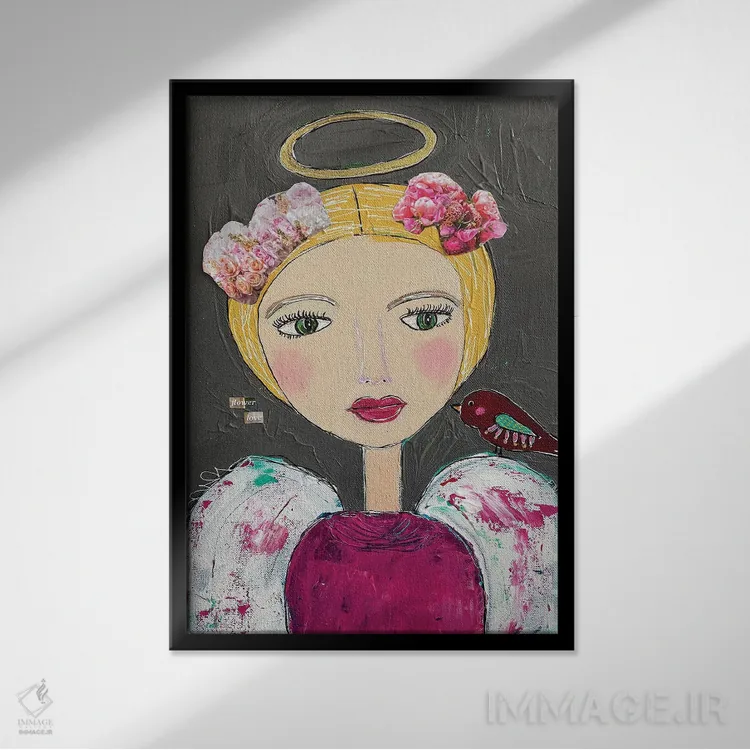 تابلو دکوراتیو عشق به گل ها اثر ملانی سان شاین آندروود - نمای قابدار مشکی