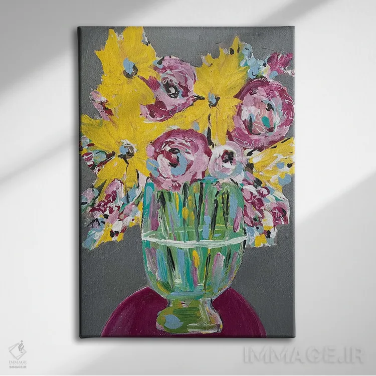 تابلو دکوراتیو روی خوش خورشید اثر ملانی سان شاین آندروود - نمای روبهرو روی دیوار