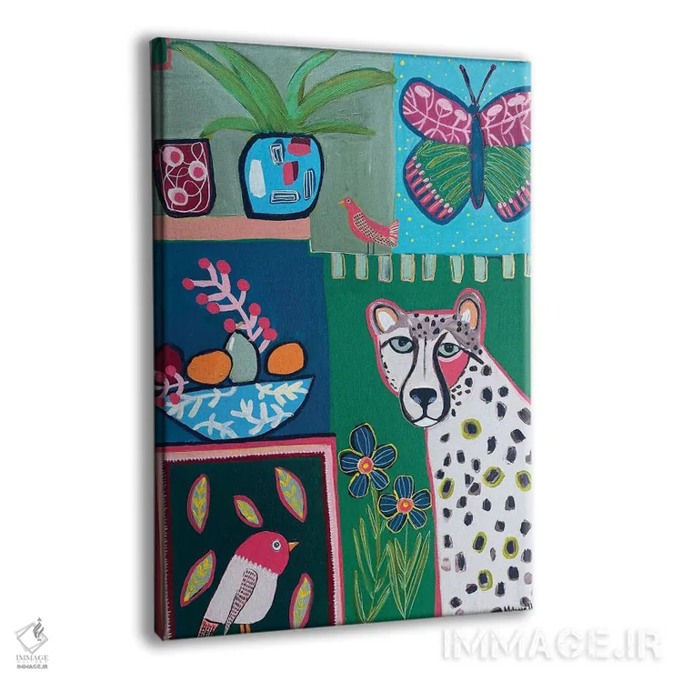 تابلو دکوراتیو یوزپلنگ اثر ملانی سان شاین آندروود - نمای پرسپکتیو محصول