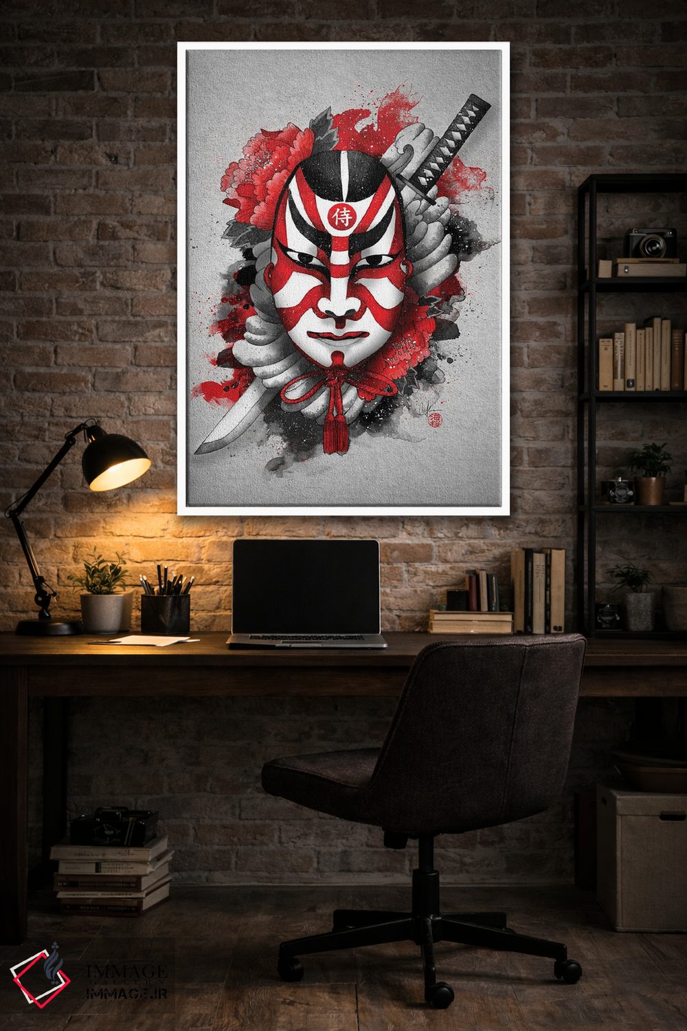 تابلو دکوراتیو نقاب سامورایی اثر مارین لوپ - D4W