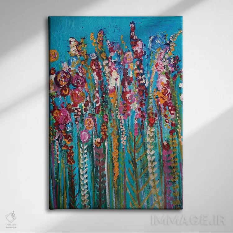 تابلو انتزاعی زیبایی در همه جا اثر ملانی سان شاین آندروود - نمای روبهرو روی دیوار