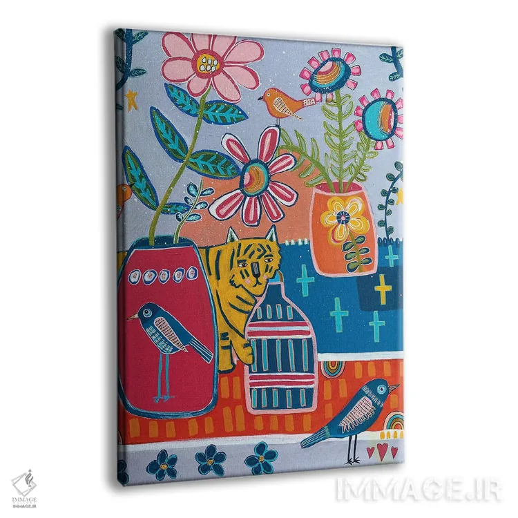 تابلو دکوراتیو عشق ببرها اثر ملانی سان شاین آندروود - نمای پرسپکتیو محصول