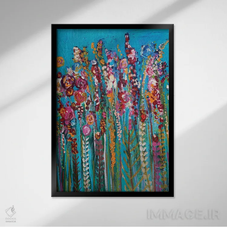 تابلو انتزاعی زیبایی در همه جا اثر ملانی سان شاین آندروود - نمای قابدار مشکی