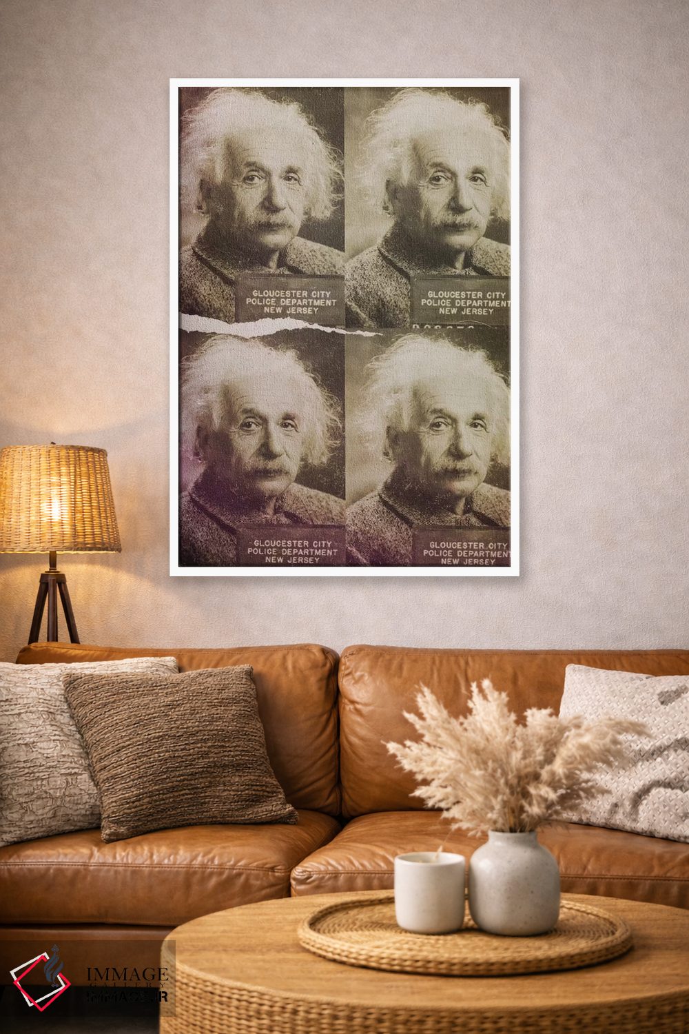 تابلو دکوراتیو آلبرت اینشتین اثر فایو بای فایو کالکتیو - D3W