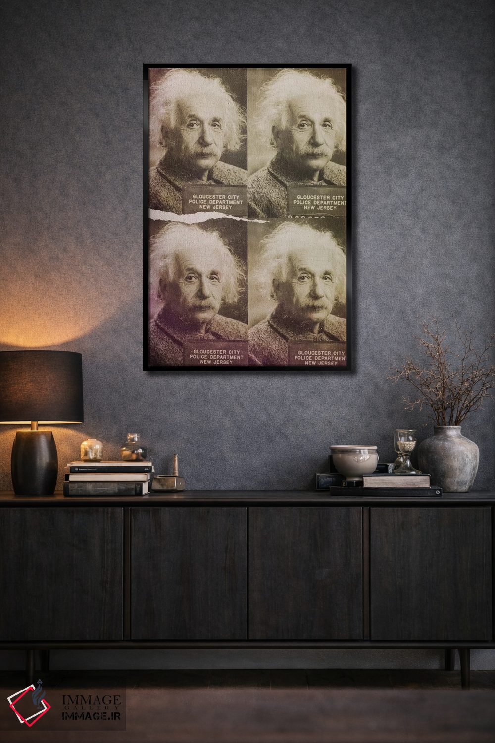 تابلو دکوراتیو آلبرت اینشتین اثر فایو بای فایو کالکتیو - D2B