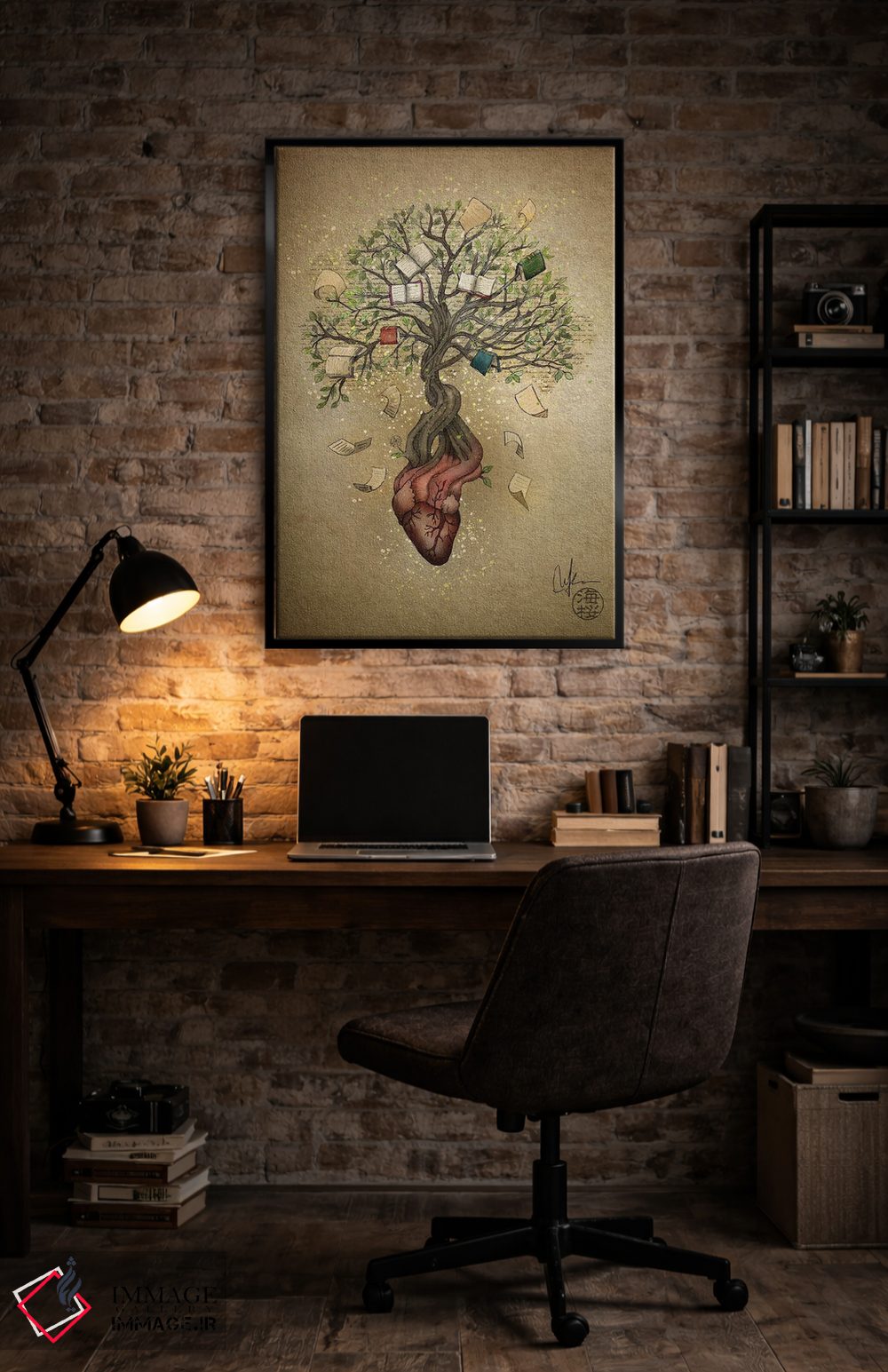 تابلو دکوراتیو قلب داستان اثر مارین لوپ - D6B