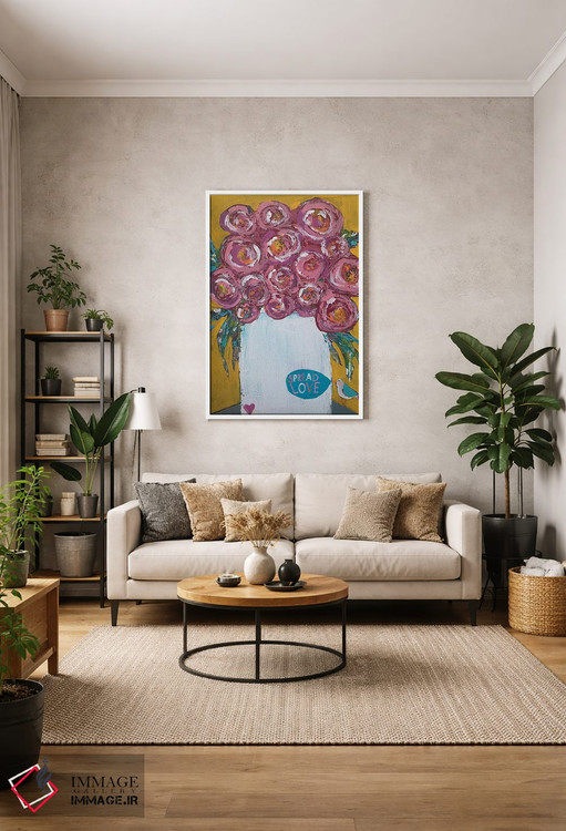 تابلو دکوراتیو شکوفه های شاد اثر ملانی سان شاین آندروود - D1W