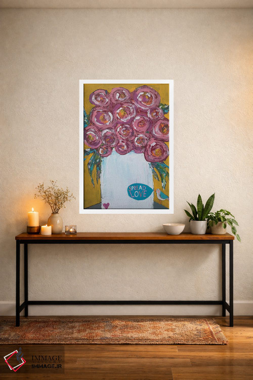 تابلو دکوراتیو شکوفه های شاد اثر ملانی سان شاین آندروود - D3W