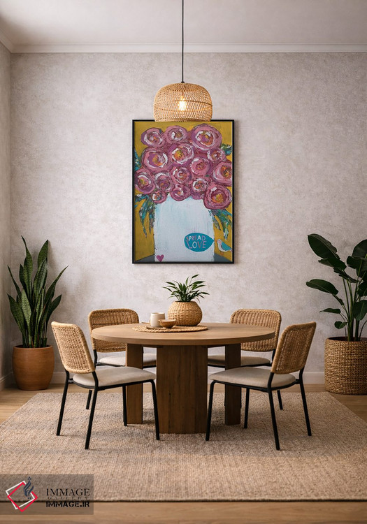 تابلو دکوراتیو شکوفه های شاد اثر ملانی سان شاین آندروود - D4B