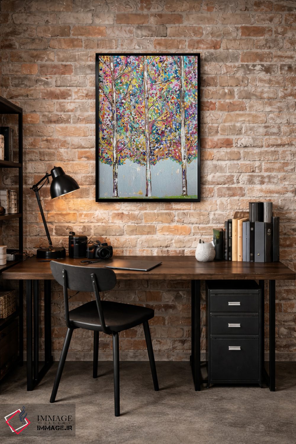 تابلو انتزاعی درختان شاد اثر ملانی سان شاین آندروود - D5B