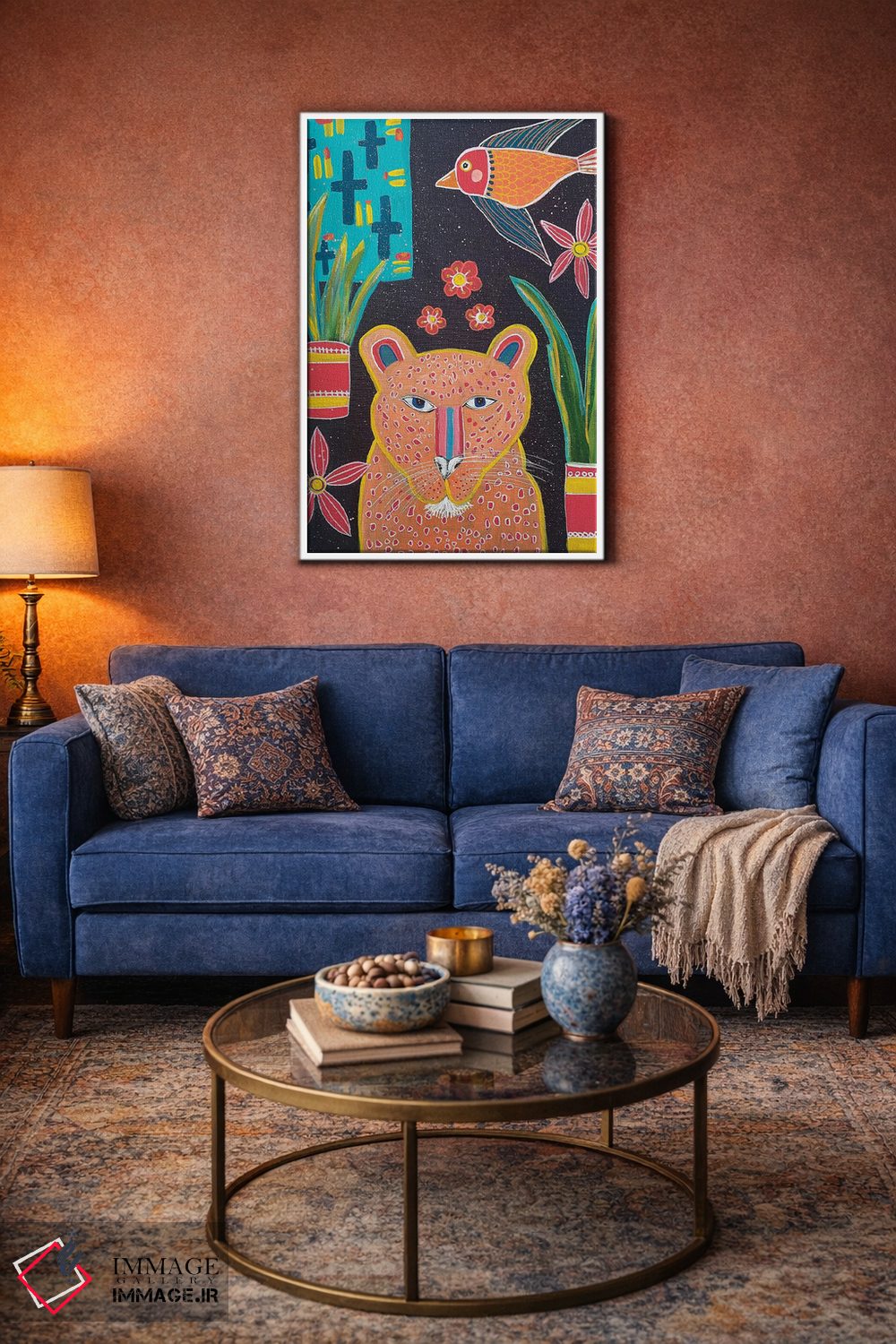 تابلو دکوراتیو پلنگ اثر ملانی سان شاین آندروود - D3W