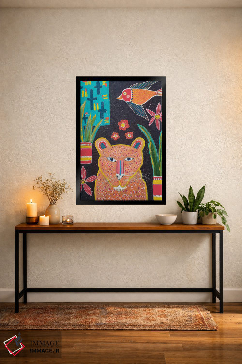 تابلو دکوراتیو پلنگ اثر ملانی سان شاین آندروود - D4B