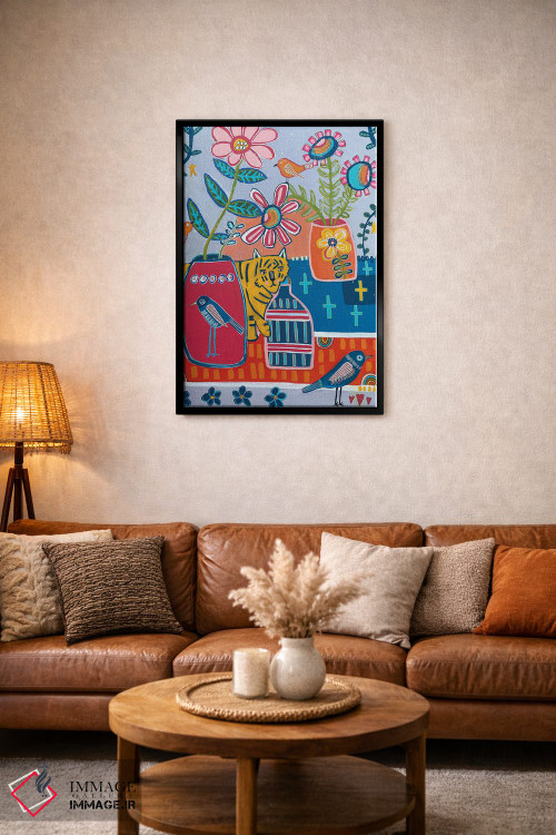 تابلو دکوراتیو عشق ببرها اثر ملانی سان شاین آندروود - D4B