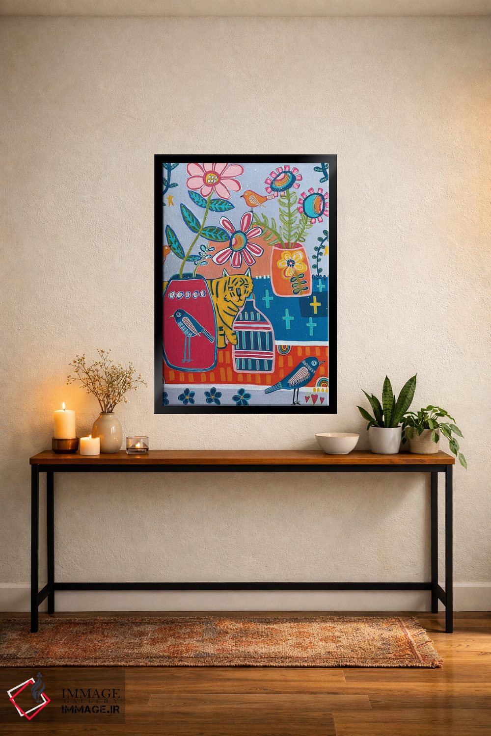 تابلو دکوراتیو عشق ببرها اثر ملانی سان شاین آندروود - D5B